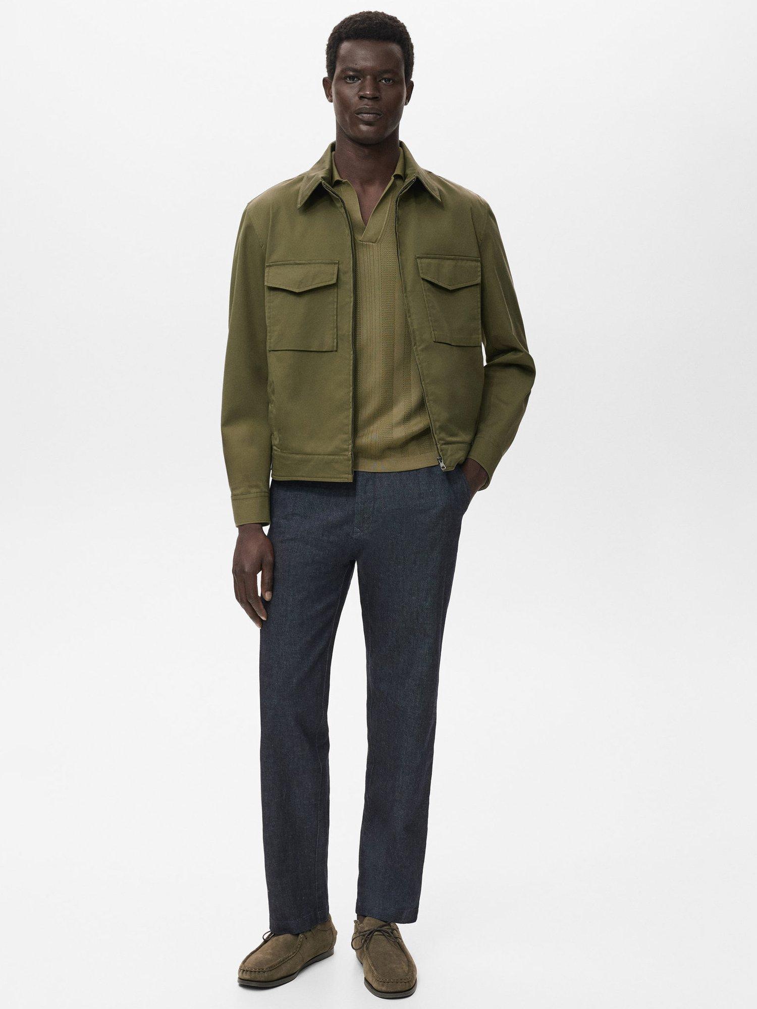 Product image 2 of 8, which shows Mango Manfio Polo Shirt, Khaki, S