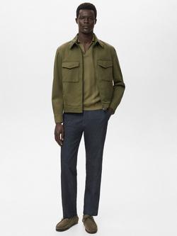 Mango Manfio Polo Shirt, Khaki - view 2, Khaki