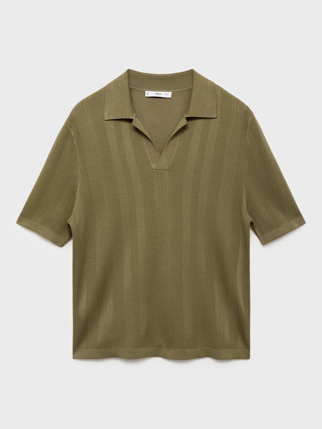 Product image 3 of 8, which shows Mango Manfio Polo Shirt, Khaki, S