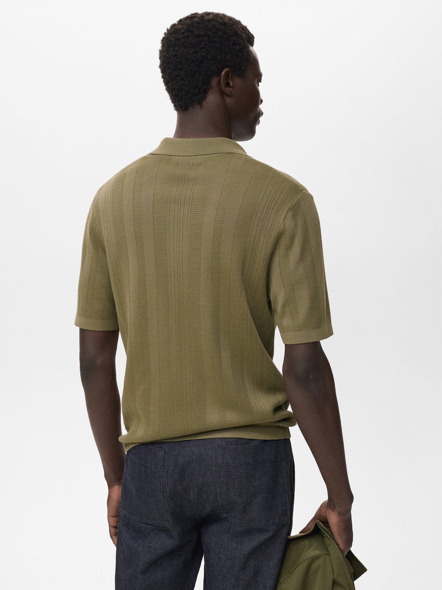 Product image 4 of 8, which shows Mango Manfio Polo Shirt, Khaki, S