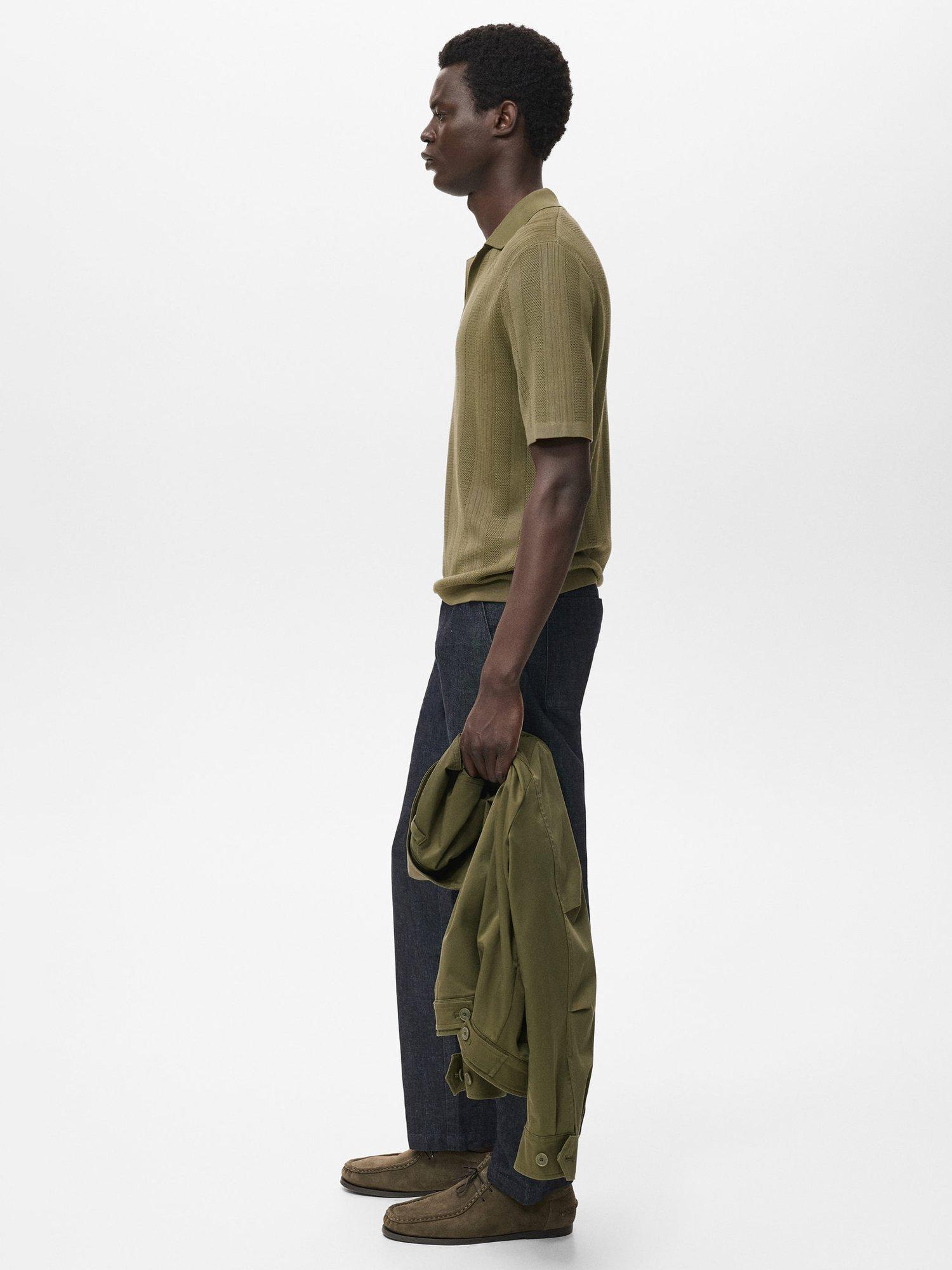 Product image 7 of 8, which shows Mango Manfio Polo Shirt, Khaki, S