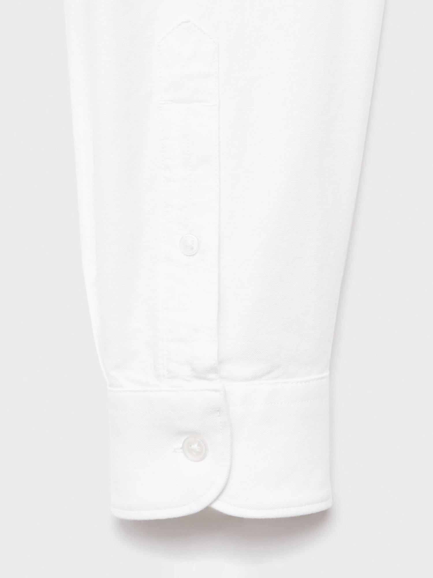 Product image 5 of 8, which shows Mango Cotton Oxford Shirt, White, L