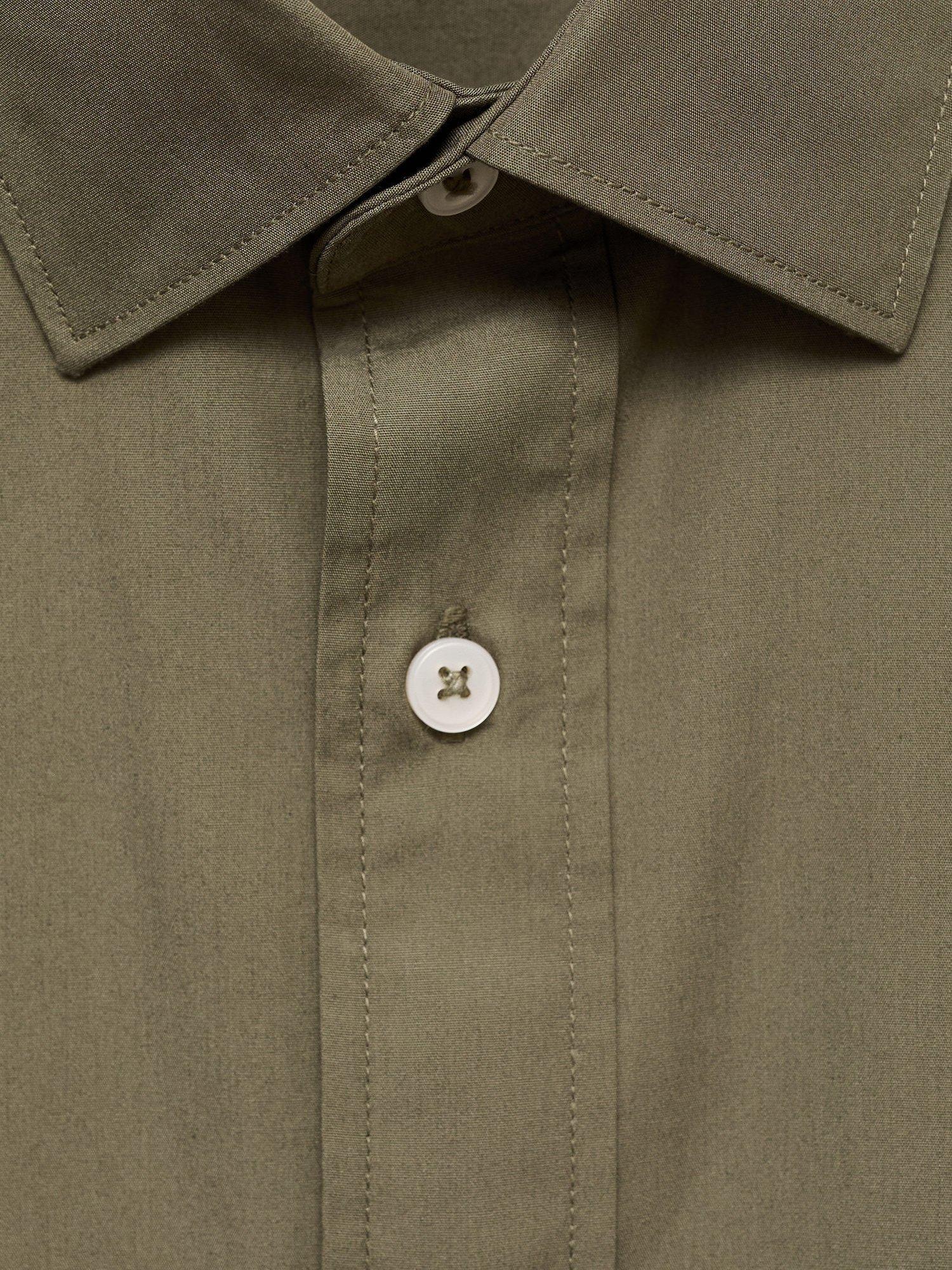 Product image 8 of 8, which shows Mango Play Cotton Regular Fit Shirt, Khaki, L