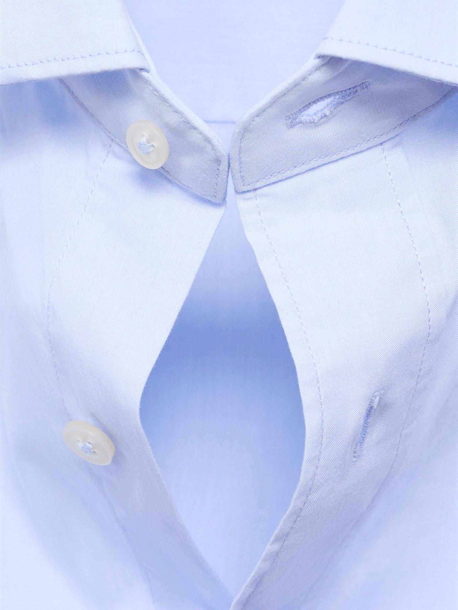 Product image 8 of 8, which shows Mango Play Cotton Regular Fit Shirt, Pastel Blue, XS