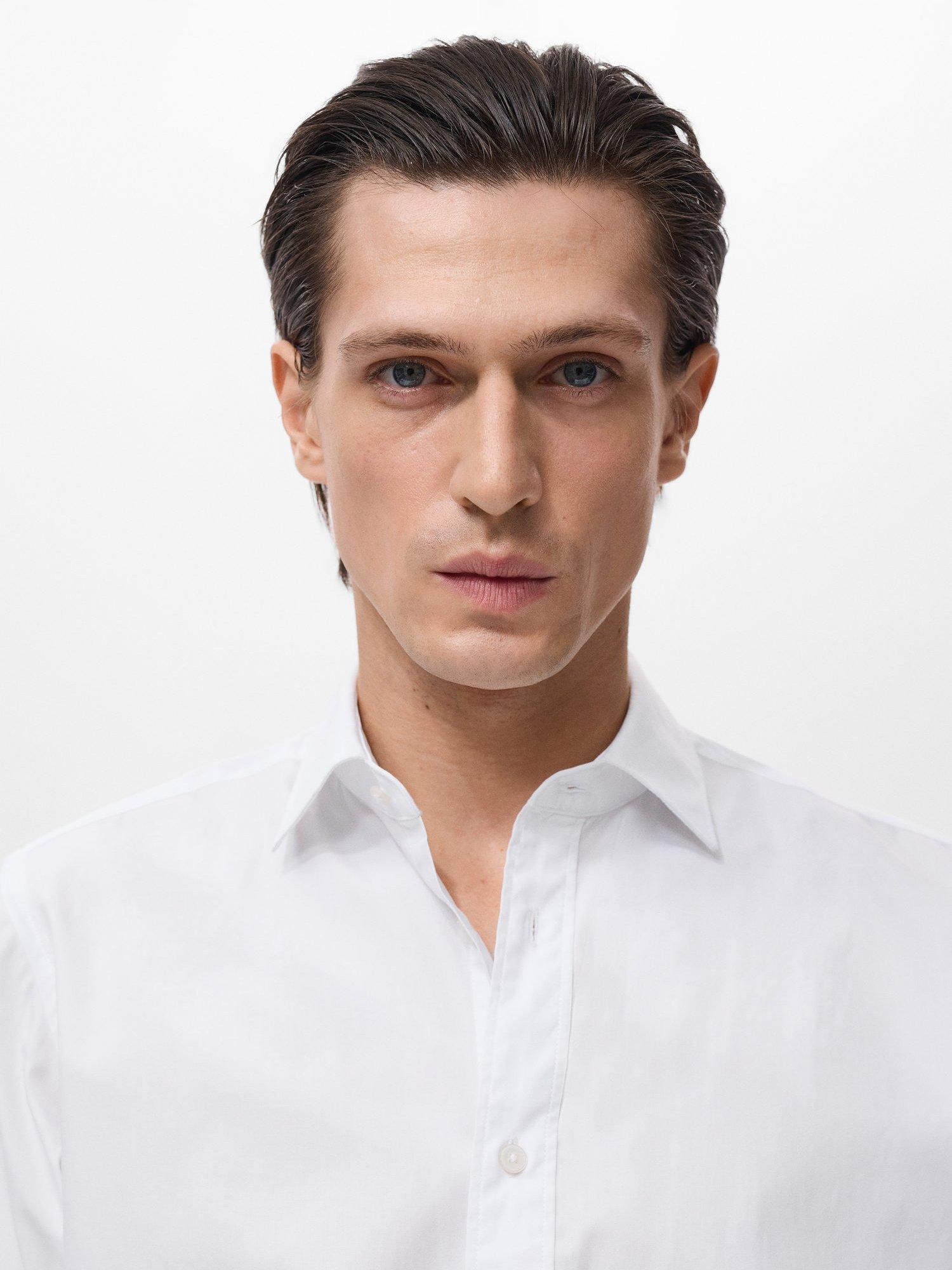 Product image 6 of 8, which shows Mango Play Cotton Regular Fit Shirt, White, XS