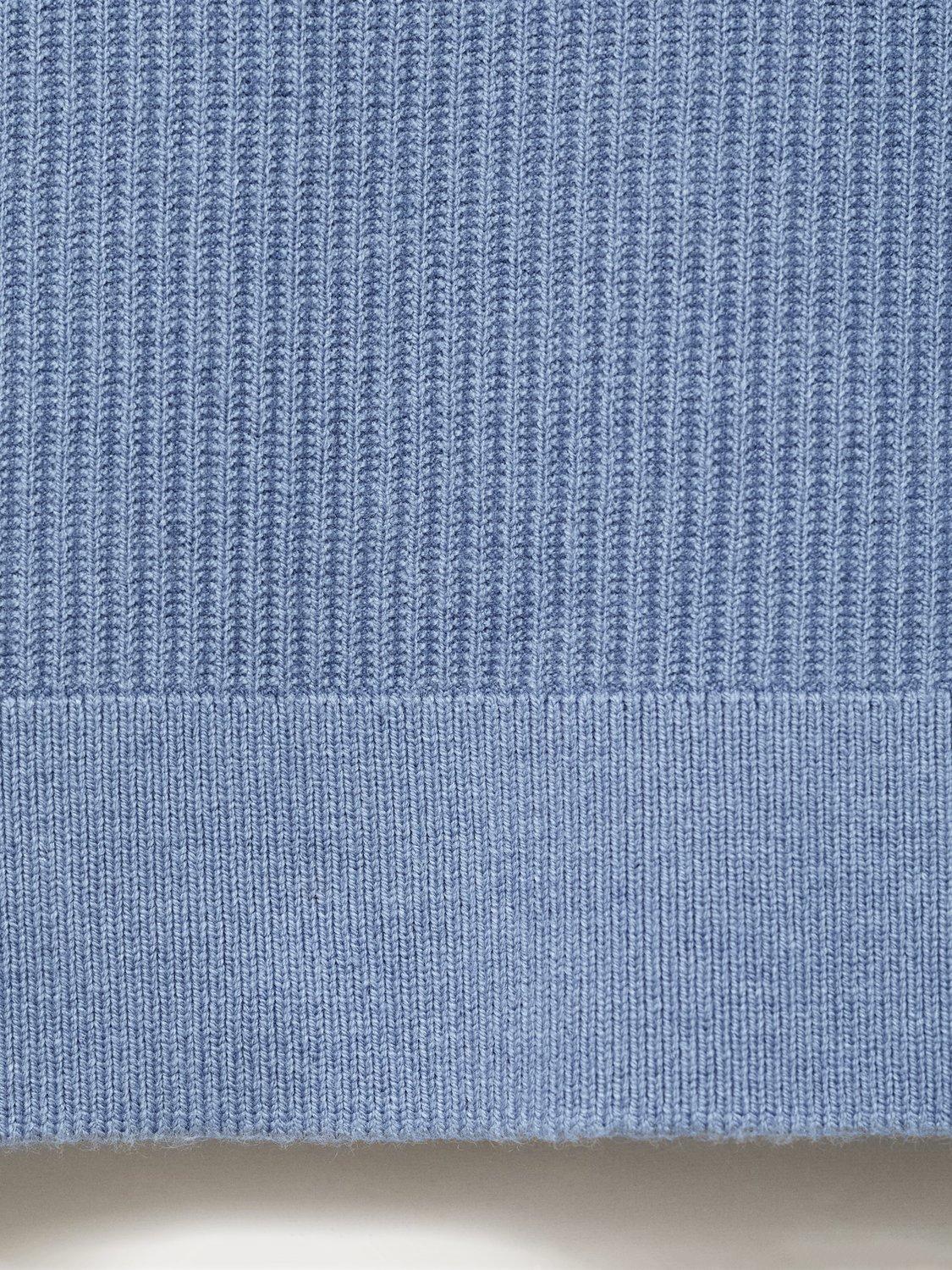 Product image 5 of 8, which shows Mango Antigua Crew Neck Jumper, Pastel Blue, S