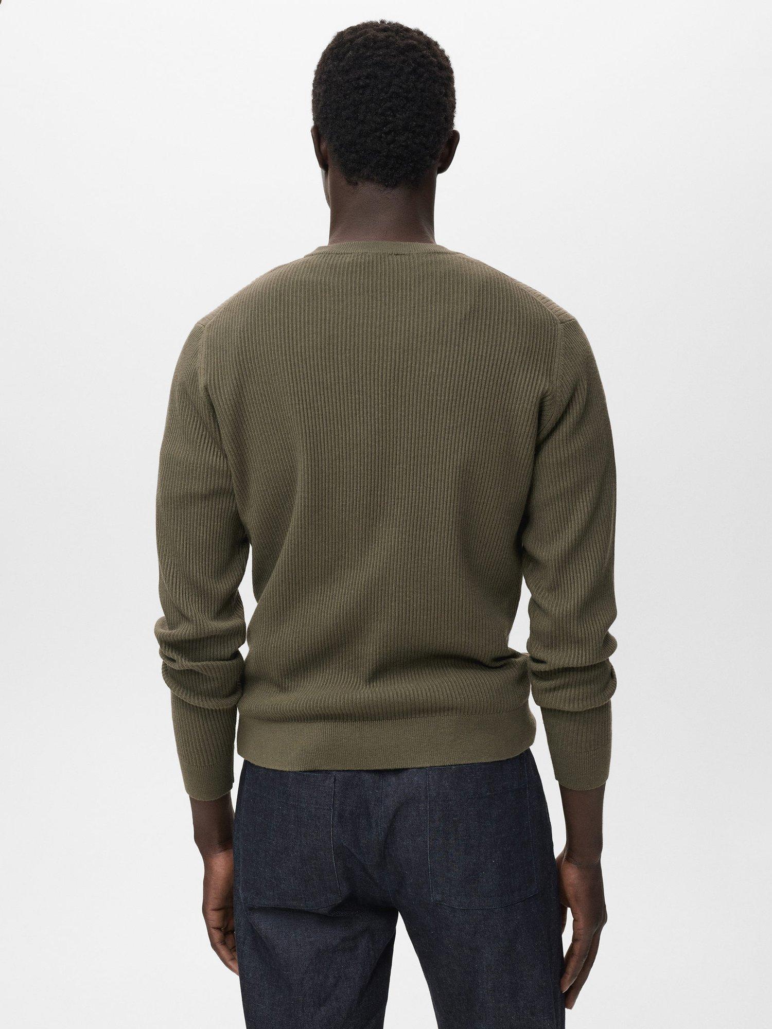 Product image 4 of 8, which shows Mango Antigua Crew Neck Jumper, Dark Green, M