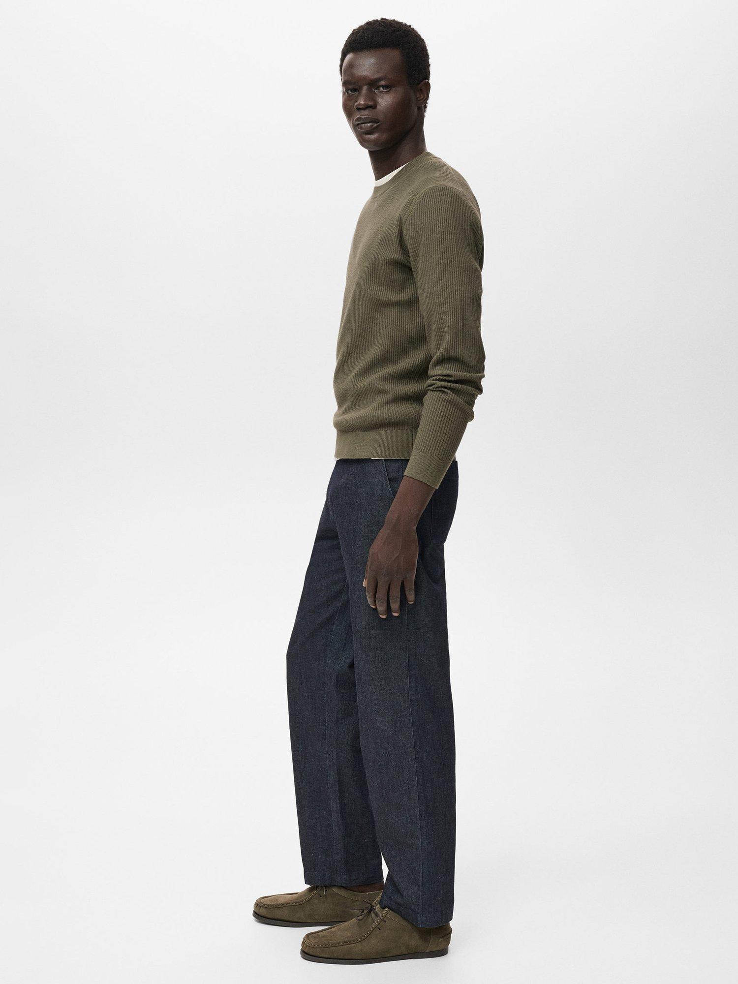 Product image 7 of 8, which shows Mango Antigua Crew Neck Jumper, Dark Green, M