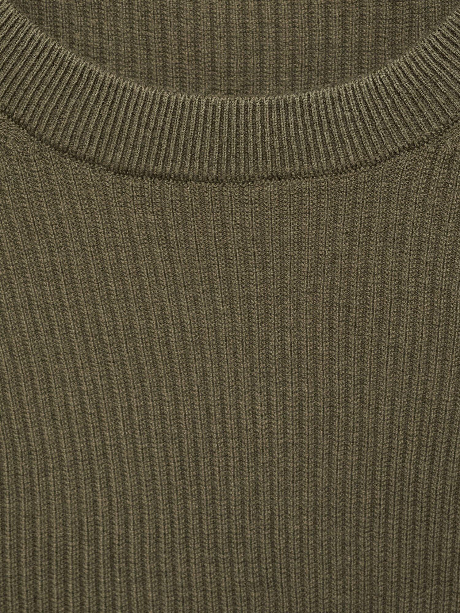 Product image 8 of 8, which shows Mango Antigua Crew Neck Jumper, Dark Green, M