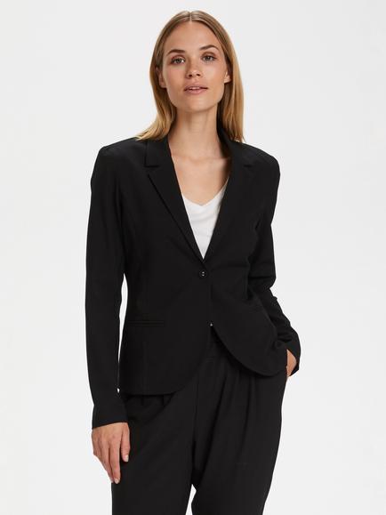 KAFFE Jillian Single-Breasted Blazer, Black