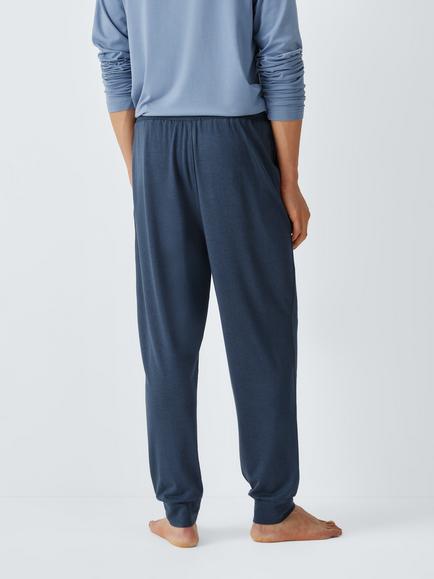 John Lewis Jersey Lounge Trousers, Blue Navy - view 2, Blue Navy