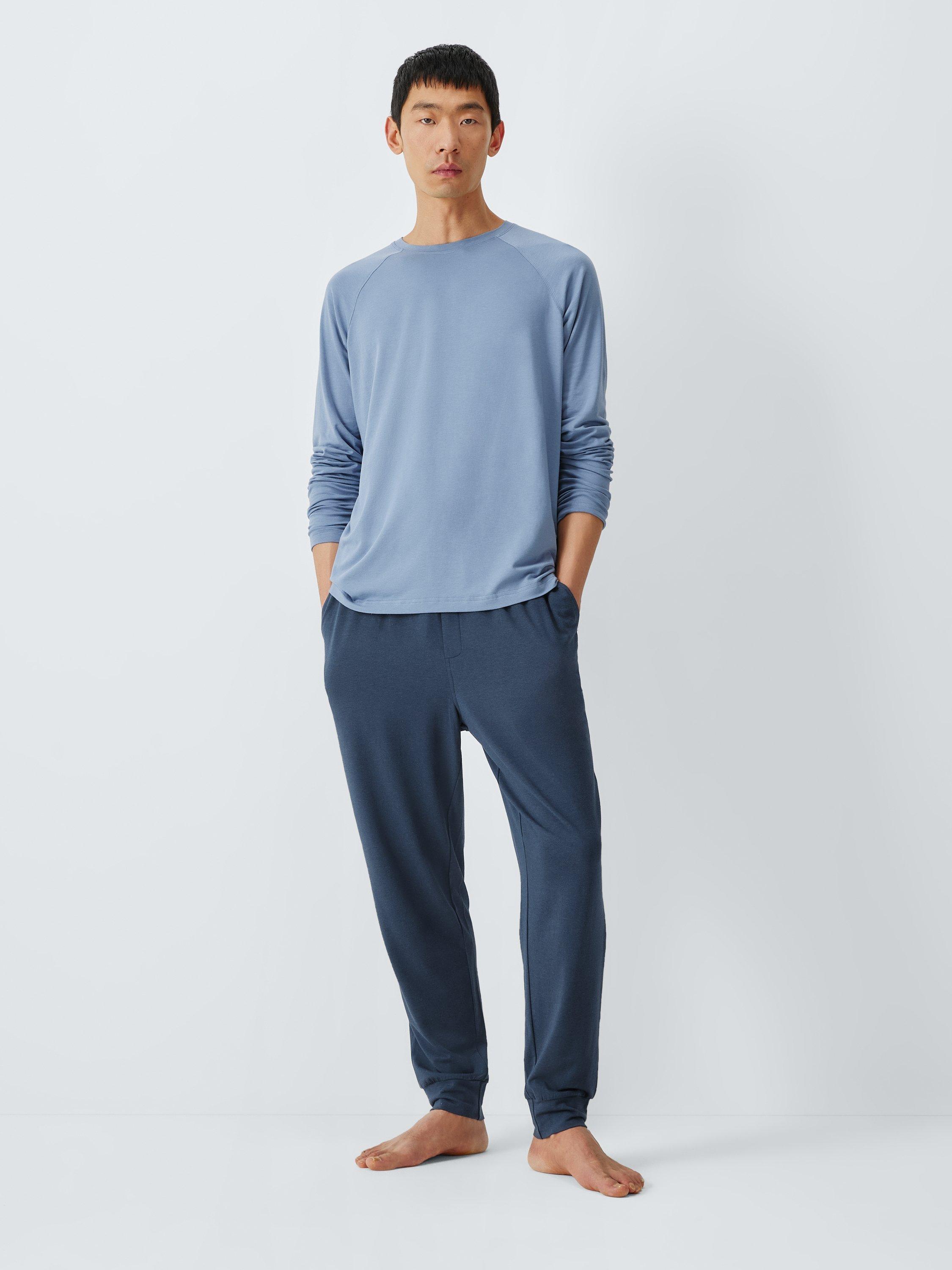 Product image 3 of 6, which shows John Lewis Jersey Lounge Trousers, Blue Navy, S