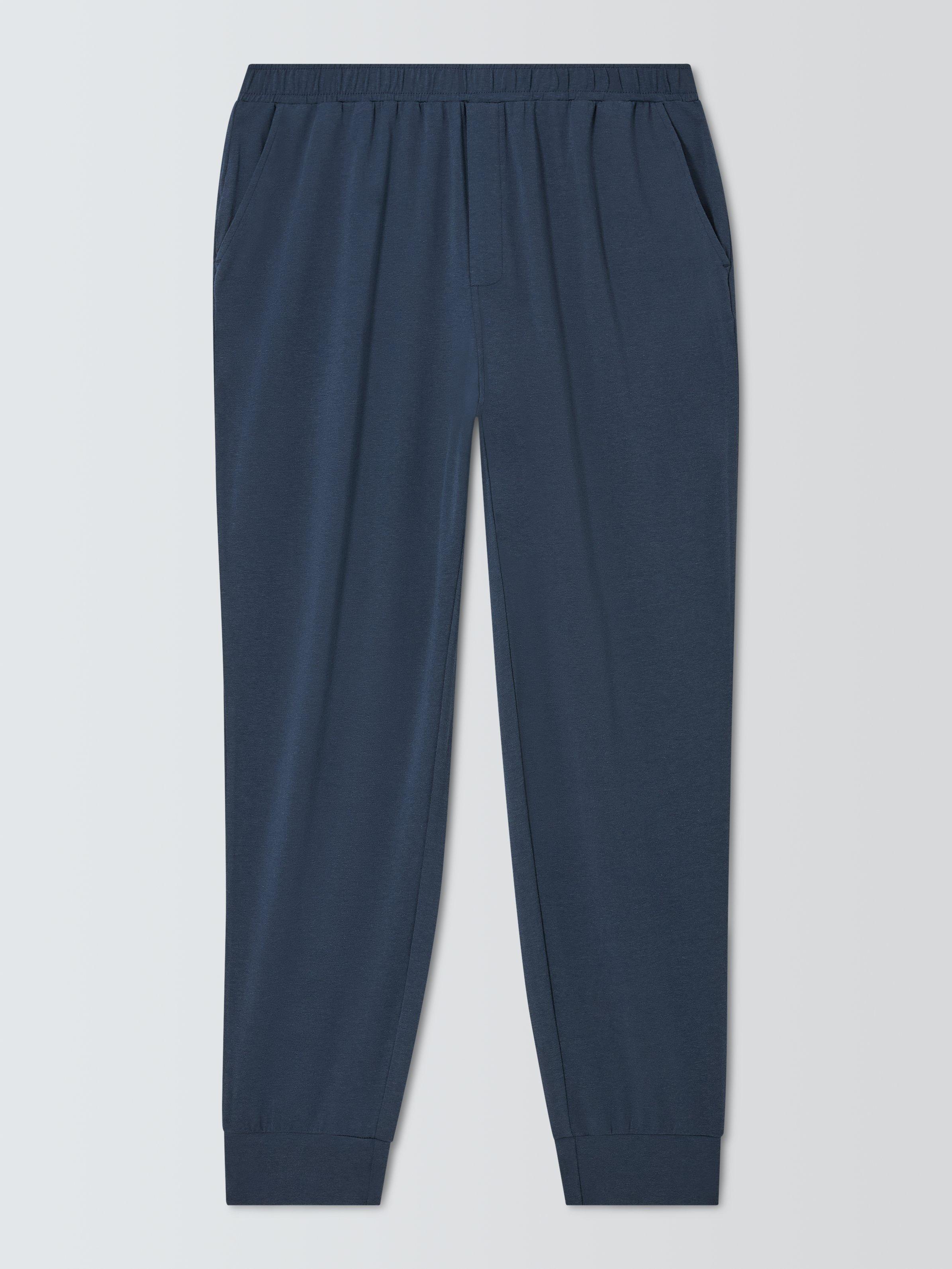 Product image 4 of 6, which shows John Lewis Jersey Lounge Trousers, Blue Navy, S