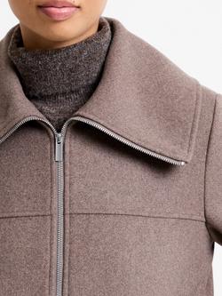 French Connection Devita Collared Coat, Light Brown - view 2, Light Brown