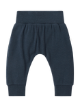 MORI Kids' Cotton Blend Ribbed Joggers, Navy