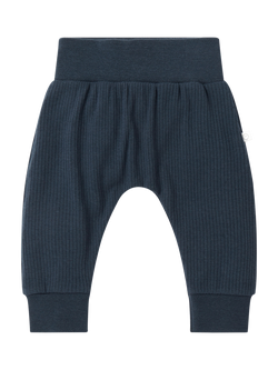 MORI Kids' Cotton Blend Ribbed Joggers, Navy, Navy