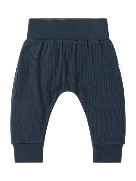 MORI Kids' Cotton Blend Ribbed Joggers, Navy, Navy