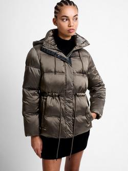 French Connection Kendra Puffer Jacket, Khaki, Khaki