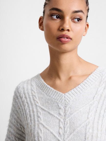 French Connection Martine Cable Knit Jumper Dress, Natural - view 2, Natural