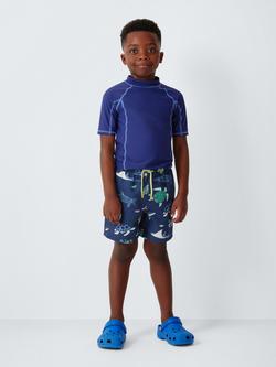 John Lewis Kids' Deep Sea Swim Shorts, Navy - view 2, Navy