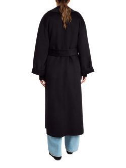 By Malene Birger Trullem Wool Blend Longline Coat - view 2, Black