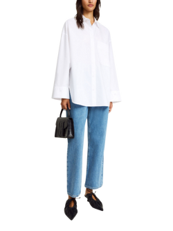 By Malene Birger Derris Oversized Cotton Shirt, White, White