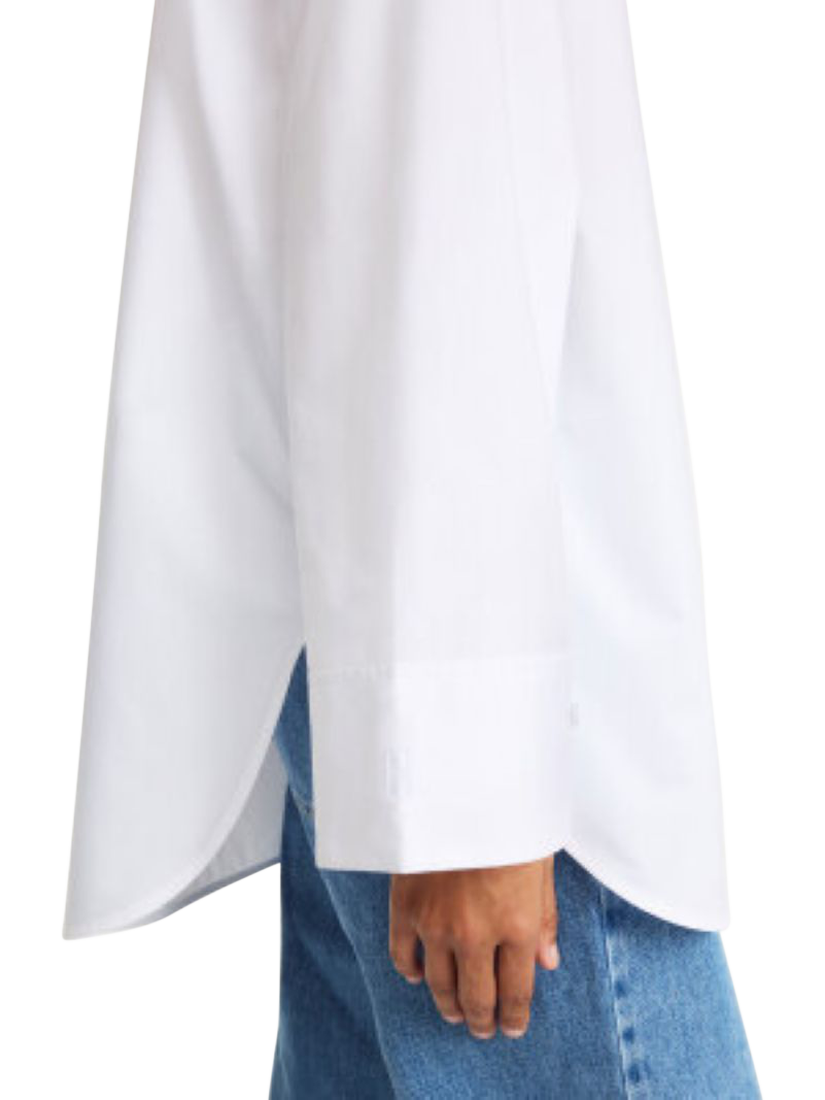 Product image 3 of 3, which shows By Malene Birger Derris Oversized Cotton Shirt, White, 34