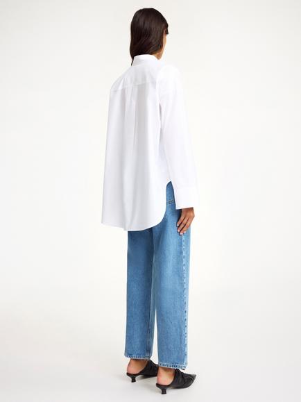 By Malene Birger Derris Oversized Cotton Shirt, White - view 2, White