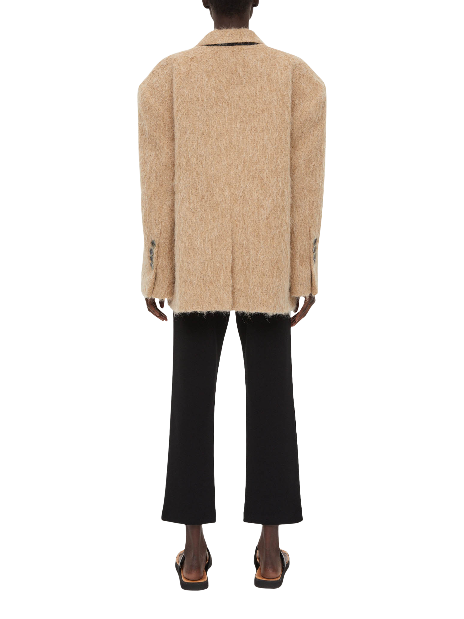 Product image 2 of 3, which shows By Malene Birger Vilea Crop Trousers, Black, XS