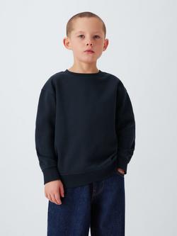John Lewis Kids' Crew Neck Sweatshirt, Navy, Navy