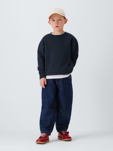 John Lewis Kids' Crew Neck Sweatshirt, Navy - view 2, Navy