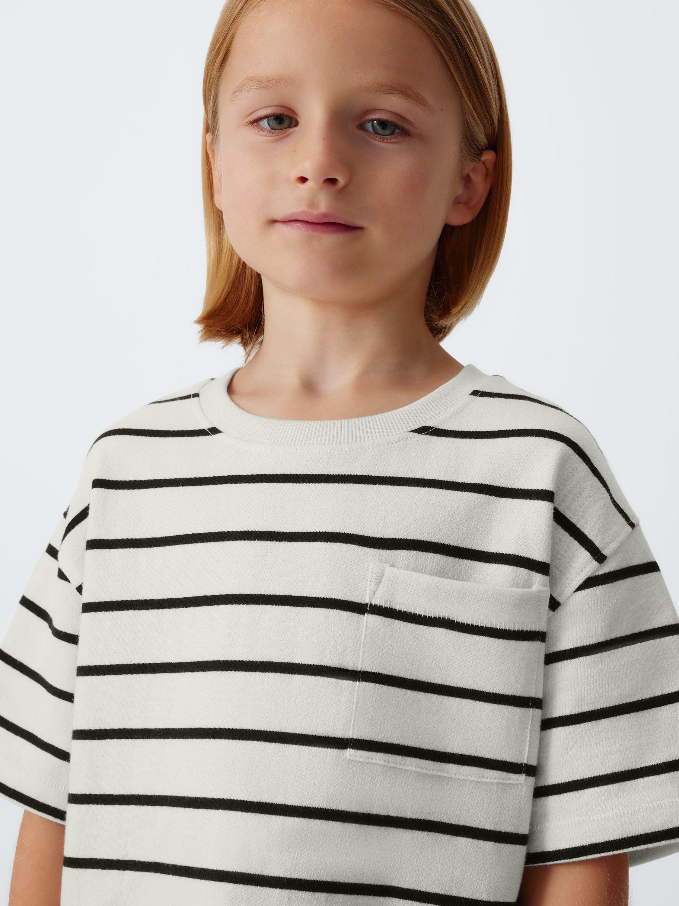 Product image 6 of 7, which shows John Lewis Kids' Breton Stripe T-Shirt, Multi, 3 years