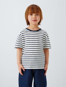 John Lewis Kids' Stripe/Plain T-Shirts, Pack of 3, Multi - view 2, Multi