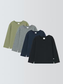 John Lewis Kids' Long Sleeve Tops, Pack of 4, Multi, Multi