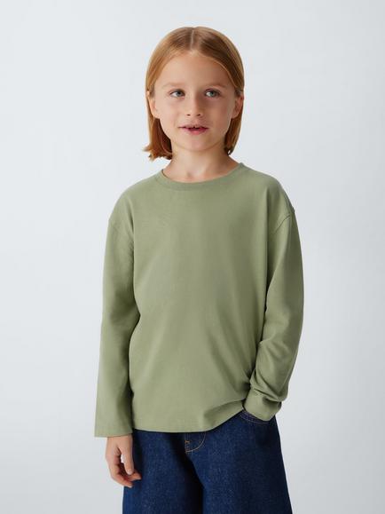 John Lewis Kids' Long Sleeve Tops, Pack of 4, Multi - view 2, Multi