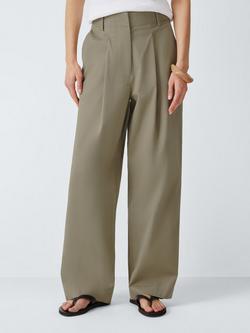 John Lewis Cotton Blend Trousers, Herringbone, Herringbone