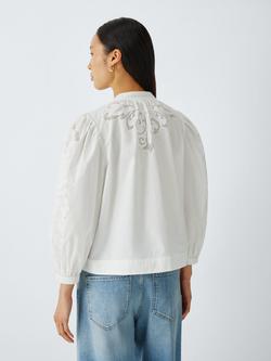 AND/OR Letitia Cotton Cutwork Top, White - view 2, White