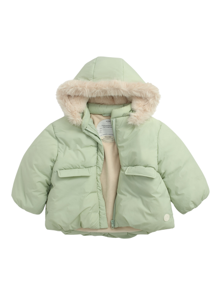 MORI Kids' Hooded Padded Coat, Sage, Sage
