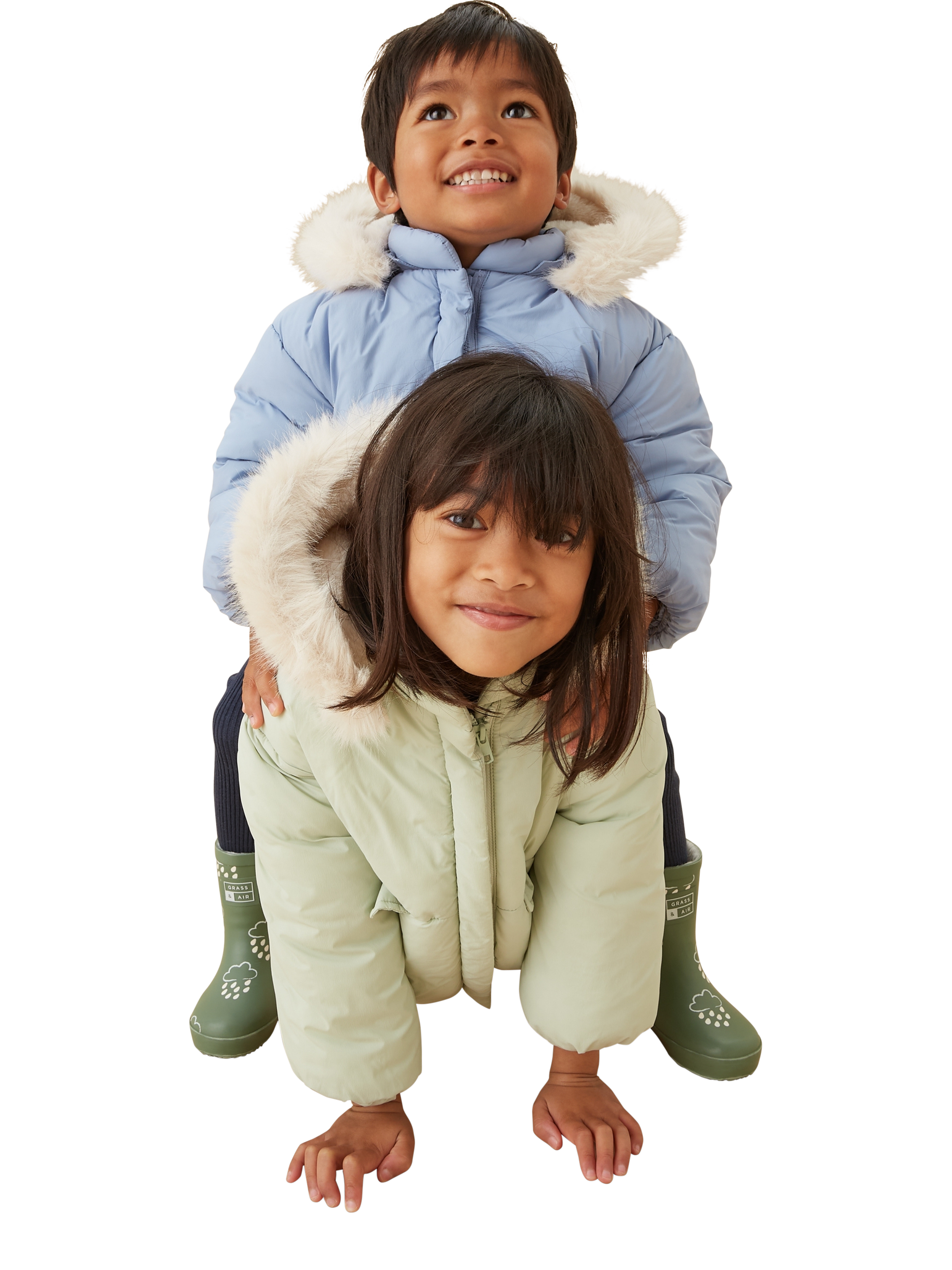 Product image 3 of 3, which shows MORI Kids' Hooded Padded Coat, Sage, 18-24 months