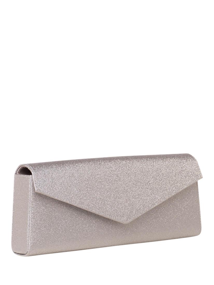 Product image 2 of 5, which shows Paradox London Daryna Glitter Envelope Clutch Bag, Champagne