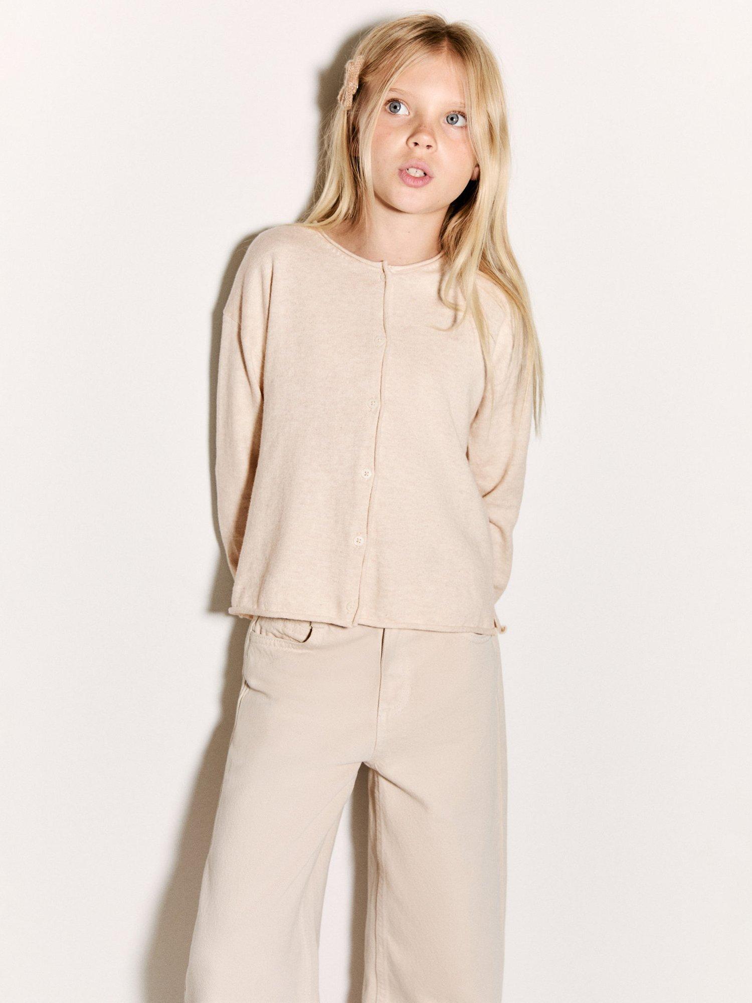 Product image 2 of 7, which shows Mango Kids' Emma Cardigan, Light Beige, 11-12 years