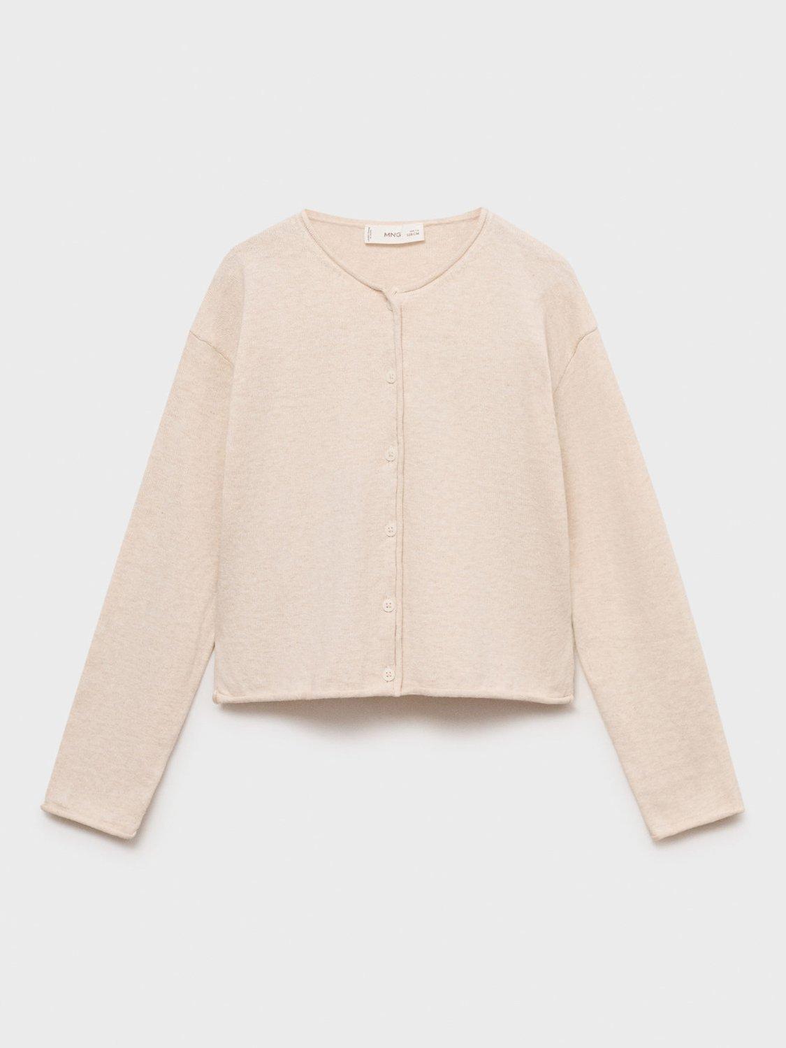 Product image 3 of 7, which shows Mango Kids' Emma Cardigan, Light Beige, 11-12 years
