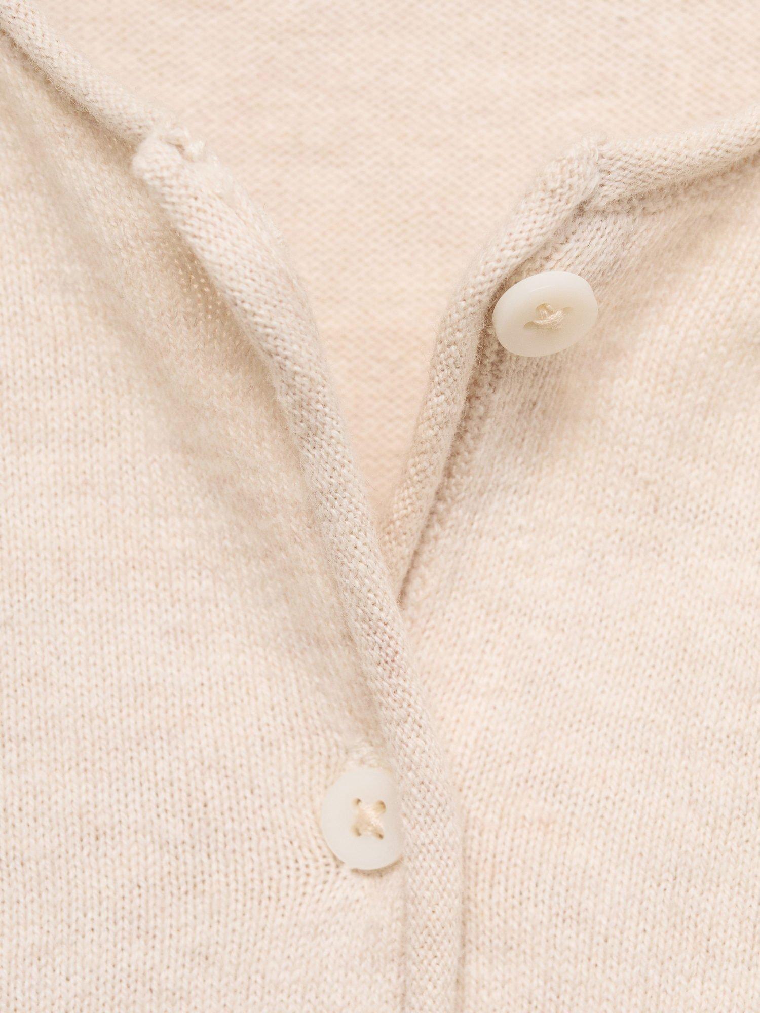 Product image 7 of 7, which shows Mango Kids' Emma Cardigan, Light Beige, 11-12 years