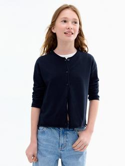 Mango Kids' Emma Cardigan, Navy, Navy