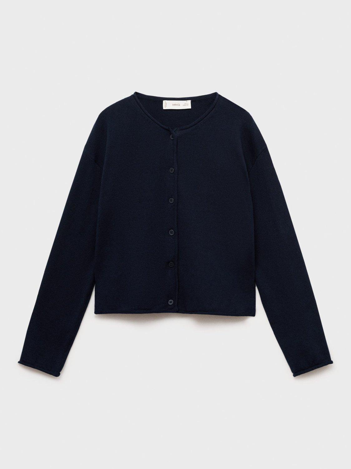 Product image 3 of 7, which shows Mango Kids' Emma Cardigan, Navy, 11-12 years