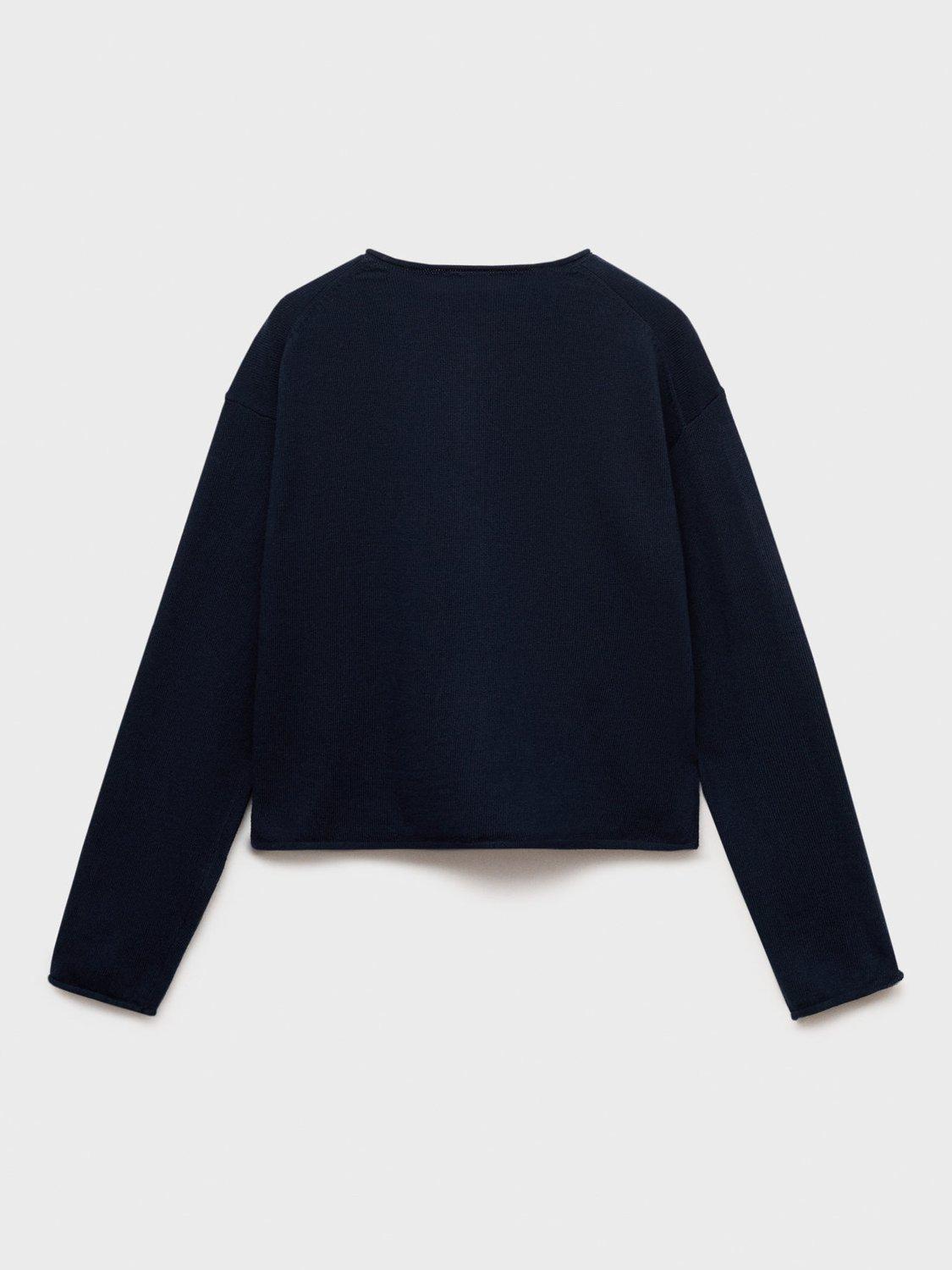 Product image 4 of 7, which shows Mango Kids' Emma Cardigan, Navy, 11-12 years