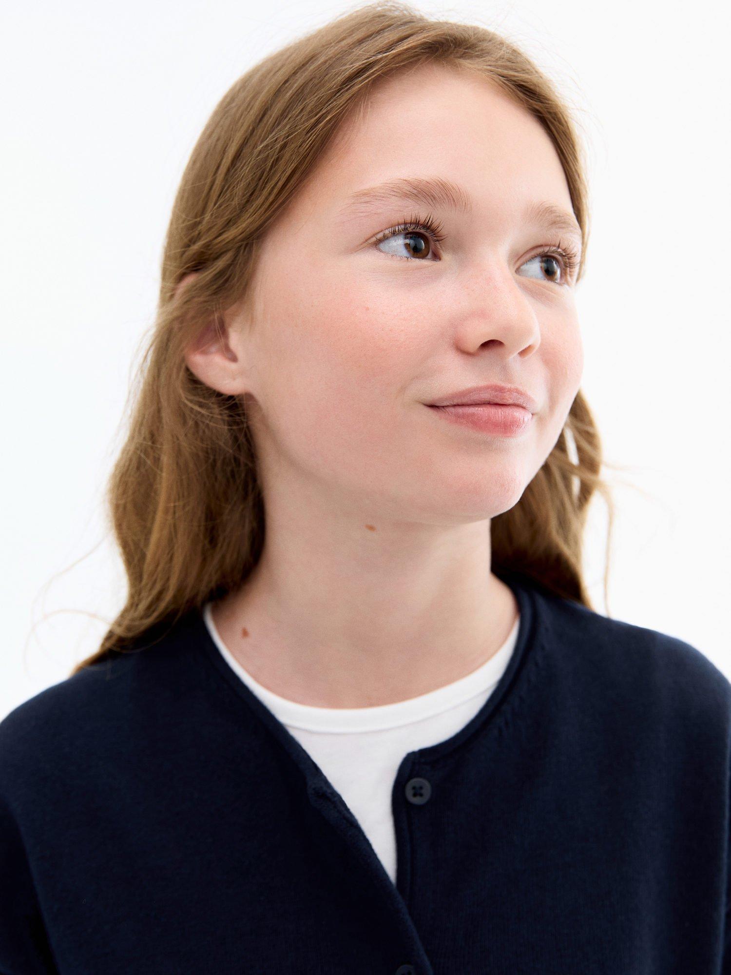 Product image 6 of 7, which shows Mango Kids' Emma Cardigan, Navy, 11-12 years