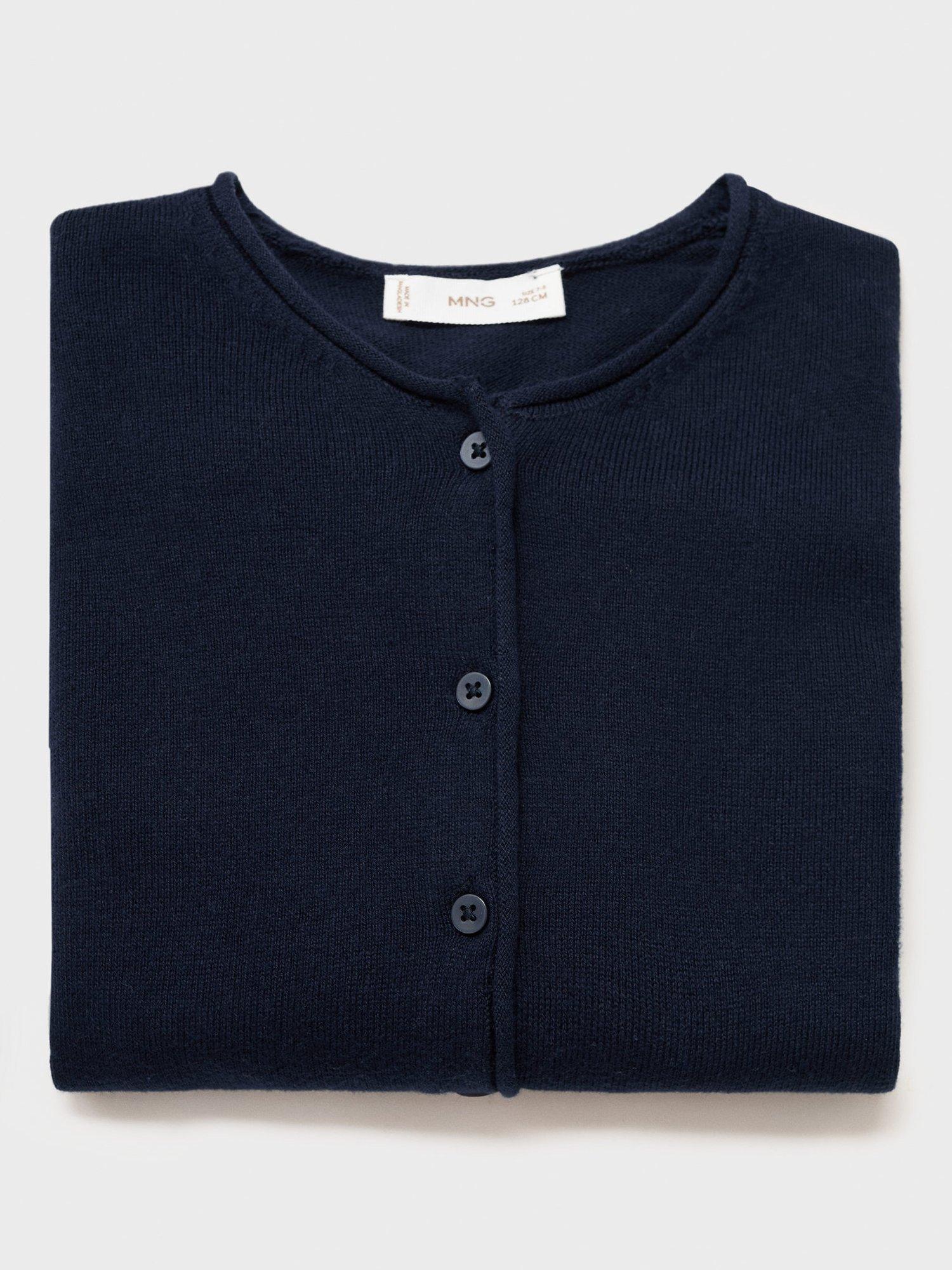 Product image 7 of 7, which shows Mango Kids' Emma Cardigan, Navy, 11-12 years