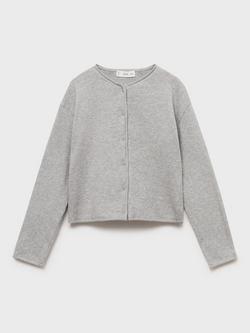 Mango Kids' Emma Cardigan - view 2, Pastel Grey