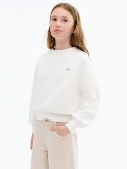 Mango Kids' Patch Sweater, Natural White, Natural White